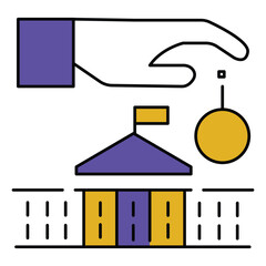 Fototapeta premium Financial Law and Tax Regulation Icon Symbol vector design