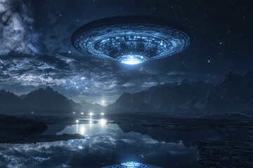 Worldwide metaverse connection design with technology interface over rotating night planet 