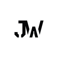 JW monogram logo design letter text name symbol monochrome logotype alphabet character simple logo