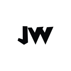 JW monogram logo design letter text name symbol monochrome logotype alphabet character simple logo