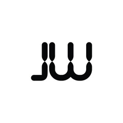 JW monogram logo design letter text name symbol monochrome logotype alphabet character simple logo