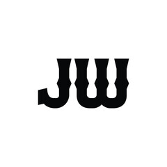 JW monogram logo design letter text name symbol monochrome logotype alphabet character simple logo
