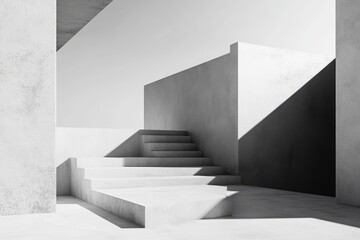 Obraz premium Minimalist concrete texture with clean smooth surface.