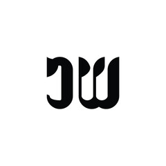 JW monogram logo design letter text name symbol monochrome logotype alphabet character simple logo