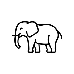 Fototapeta premium Simple Elephant Icon Outline Design 