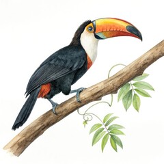 Fototapeta premium toucan on a white background