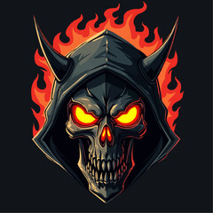 Skull Hero Mascot Logo &ndash; Esports, Gaming, and Fantasy Character Illustration