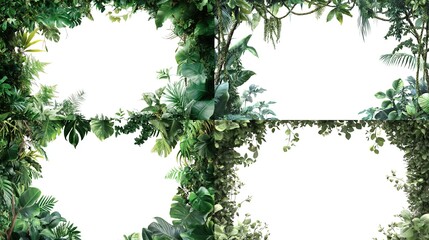 Tropical plant borders