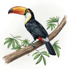toucan on a white background