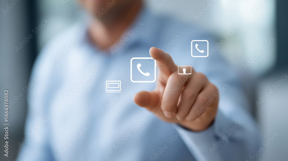 Poster professional call center with 24/7 support for telecom customers