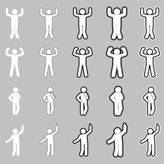 white Stickman stick man figure people stick figure stick silhouette human silhouette pictogram