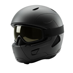 Ski Helmet Hat Goggles Isolated on a White Background