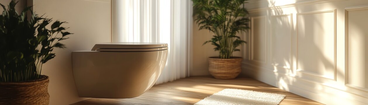 A homeowner replaces an old toilet with a modern, efficient model, enhancing bathroom aesthetics and conserving water usage.
