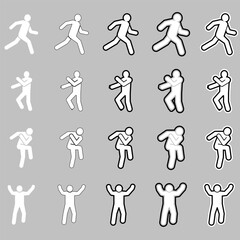 white Stickman stick man figure people stick figure stick silhouette human silhouette pictogram