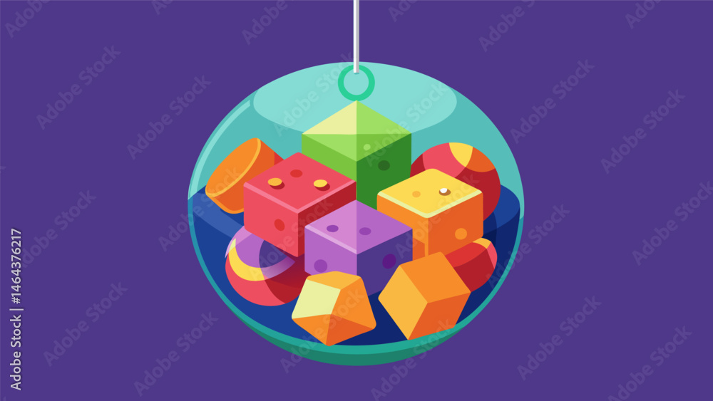 Poster a playful arrangement of cubed fruits suspended in a sphere of gelatin complete with a tiny s for a 