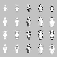 white Stickman stick man figure people stick figure stick silhouette human silhouette pictogram