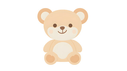 Obraz premium Adorable Cartoon Teddy Bear Character Illustration Perfect for Children?s Themes and Designs