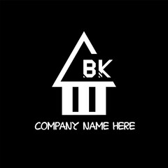 BK logo design, BK  simple and modern logo. BK luxurious