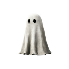 Friendly Cartoon Ghost, Halloween Spirit, 3D Rendered Spooky Character