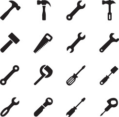 Fototapeta premium Work shop icons set illustratuon vector .