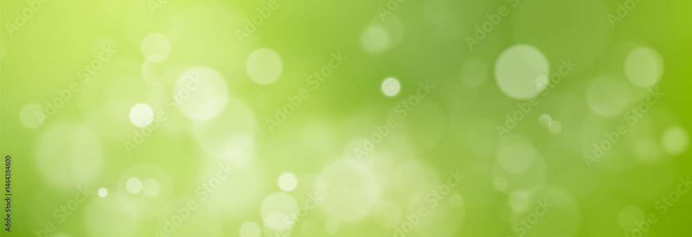 Aufkleber Bokeh Background on Green Summer Backdrop with Soft Blur and Light Effect. Fresh Natural Abstract Overlay with Glowing Circles and Sunlight Particles for Seasonal or Eco Design Projects