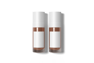 Realistic Cosmetic Perfume Bottle Mockup on White Background