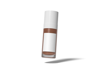 Realistic Cosmetic Perfume Bottle Mockup on White Background