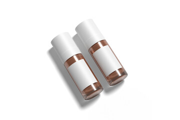 Realistic Cosmetic Perfume Bottle Mockup on White Background