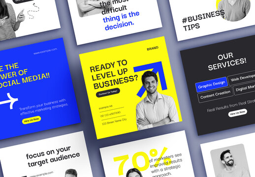 Professional Business and Marketing Social Media Post Template