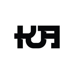 Obraz premium KA monogram logo design letter text name symbol monochrome logotype alphabet character simple logo