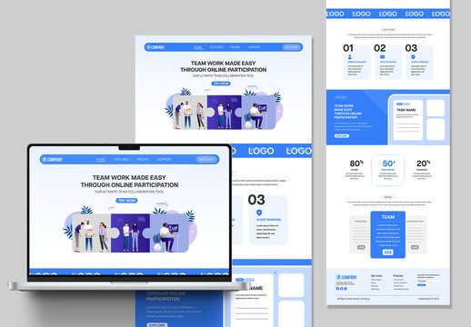 Saas Product Landing Page Design Layout