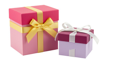 Isolated Two Gift Boxes