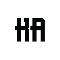 KA monogram logo design letter text name symbol monochrome logotype alphabet character simple logo