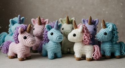 Adorable Crocheted Unicorns, Perfect for Kids