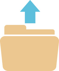 フォルダ送信のアイコンイラスト