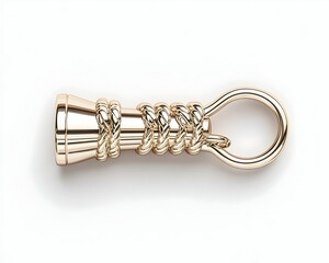 Gold nautical-themed clasp with rope detail and loop