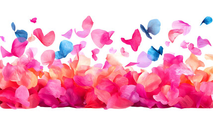 Vibrant Petals in Motion: A Colorful Display of Nature's Beauty Captured in a Dynamic Floral Scene