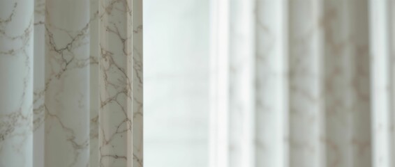 Elegant White Marble Pillars - Close-Up Architectural Detail