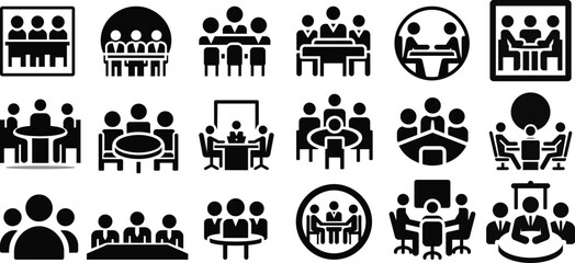 Collection of Business Meeting Icons