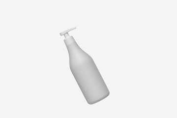 Cosmetic Bottle Mockup on White Background