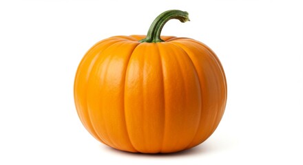 Bright ripe pumpkin isolated on white surface
