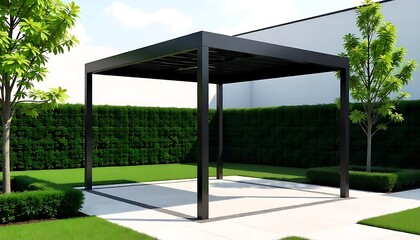 Modern Black Aluminum Pergola for Outdoor Spaces