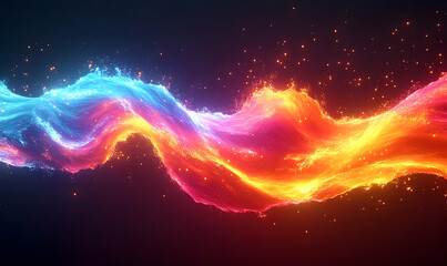 Fototapeta premium Vibrant swirling color abstract background