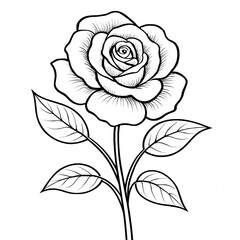 Hand Drawn Rose