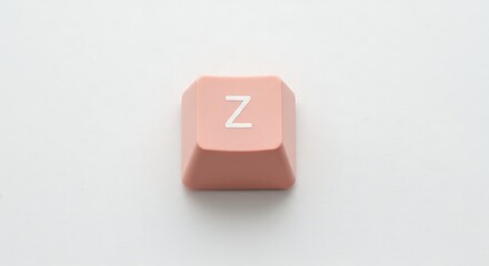 Single Pastel Pink 'Z' Keycap: AI-