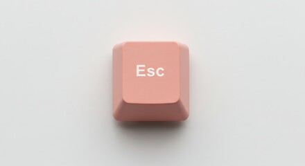 Isolated Pink Escape Key: A Close-Up View