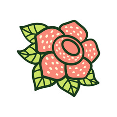A cute cartoon rafflesia flower vector illustration