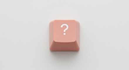 A Single Pink Question Mark Keycap: AI-