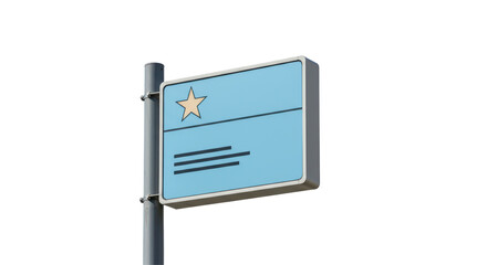 Obraz premium Isolated Blue Sign with Star