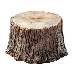 Tree Stump Isolated on White Background